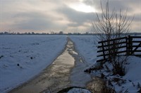 Sneeuw in kinderdijk