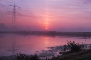 Zonsopkomst in de polder