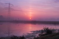 Zonsopkomst in de polder