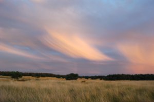 Mooie lucht tijdens zonsondergang