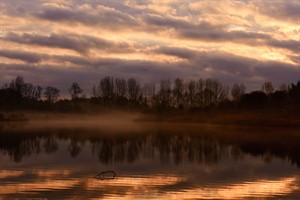 Zonsopkomst in het natuurgebied blauwe kamer