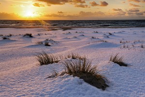 Zonsondergang bij Maasvlakte - Slufterstrand