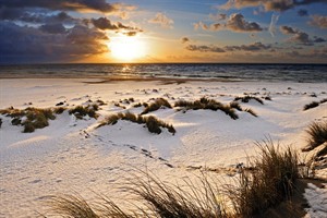 Zonsondergang bij Maasvlakte - Slufterstrand