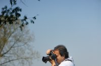 Fotograaf Yil zoekt naar een ideale foto..., Nationaal Park De Biesbosch