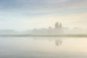 Mist in de ochtend in de Polder Berkenwoude