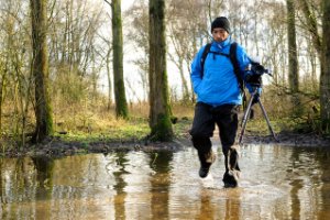 Fotograaf Rifat op de laarzenpad