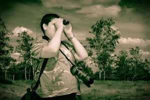 Fotograaf Sinan (JuniorTeam Hollandgroen.nl) in de Kalmthoutse Heide