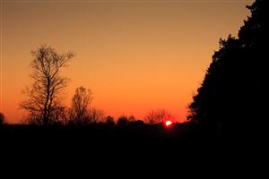 Zonsondergang op De Meinweg