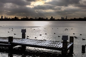 Zonsondergang Kralingen park