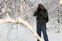 Lutfi in sneeuw