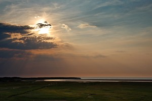 Zonsondergang in De Slufter