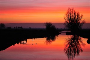 Zonsondergang Alblasserwaard