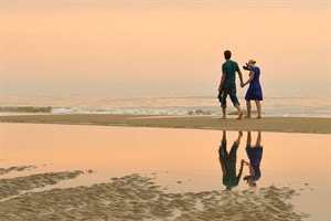 Zonsondergang op strand van zandvoort