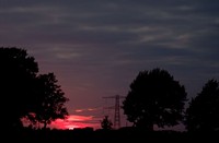 zonsondergang in Tuin kasteel Hackfort tuin, kasteel hackfort, kasteel hackfort