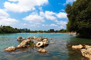 Meandere beekje in midden Turkije