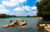 Meandere beekje in midden Turkije