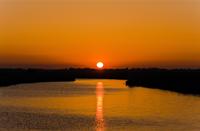 Zonsondergang, Nationaal Park Lauwersmeer, zon ondergang