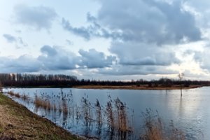 Landschap foto in avonduren