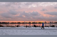 Kralingen Rotterdam op een winterse avond